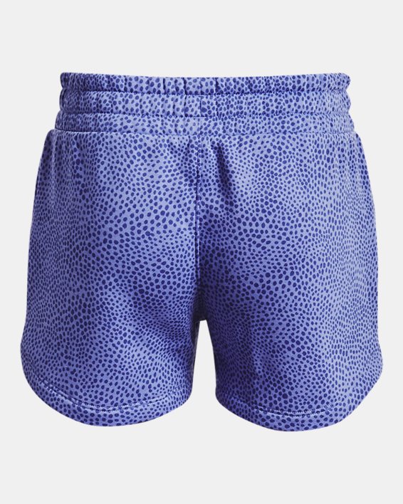 Girls' UA Rival Fleece Printed Shorts, Blue, pdpMainDesktop image number 1